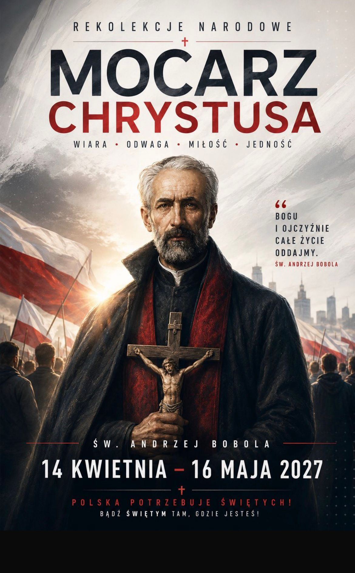 Plakat Rekolekcji Narodowych Mocarz Chrystusa 2027